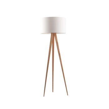Biela stojacia lampa Zuiver Tripod Wood - Image 3