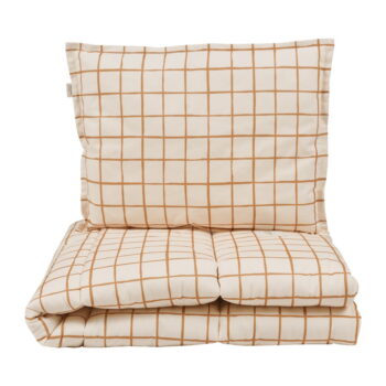 Béžová súprava do postieľky Camel Check – Malomi Kids - Image 8