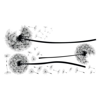 Sada samolepiek na stenu Ambiance Flying Dandelions – Obrázok 2