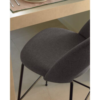 Sivé barové stoličky v súprave 4 ks (výška sedadla 63 cm) Mahalia – Kave Home - Image 7