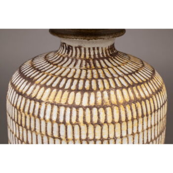 Béžová stolová lampa s ľanovým tienidlom Russel - Dutchbone - Image 6