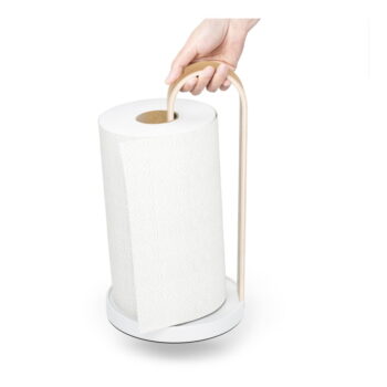 Biely drevený stojan na papierové utierky ø 17 cm Bellwood – Umbra - Image 7