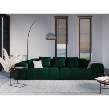 Zelený zamatový modul pohovky Rome Velvet - Cosmopolitan Design - Image 6
