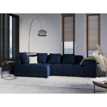 Modrá zamatová rohová pohovka (variabilná) Rome Velvet - Cosmopolitan Design - Image 7