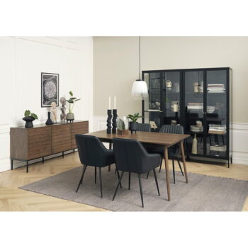 Čierna jedálenská stolička z imitácie kože Melfort – Unique Furniture - Image 5