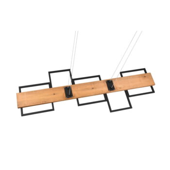 LED stmievateľné závesné svietidlo v čierno-prírodnej farbe Harper – Trio - Image 8
