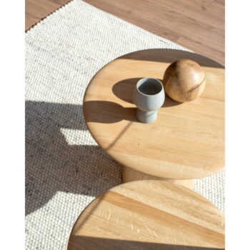 Okrúhly odkladací stolík z dubového dreva ø 40 cm Mushroom – Gazzda - Image 11