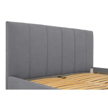 Sivá čalúnená dvojlôžková posteľ s roštom 160x200 cm Zee – Scandic – Obrázok 8