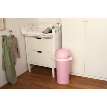 Ružový plastový odpadkový kôš na plienky 25 l Whale – Kindsgut - Image 3