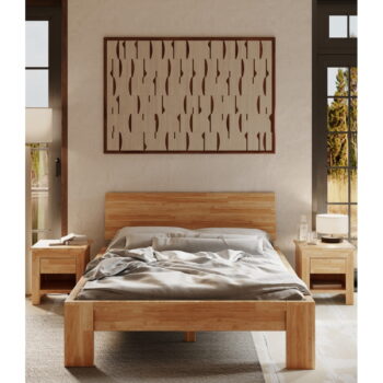 Dvojlôžková posteľ z dubového dreva v prírodnej farbe 160x200 cm Montana – Olivia Living – Obrázok 7