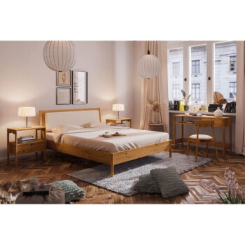 Jednolôžková posteľ z dubového dreva 90x200 cm v prírodnej farbe Pola - The Beds - Image 6
