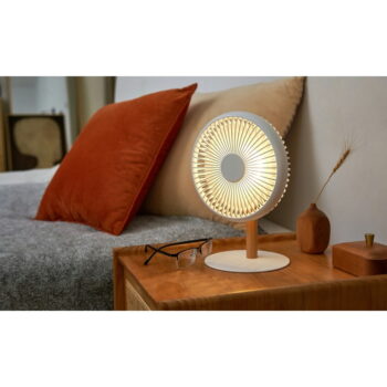 Krémovobiela stolová lampa s ventilátorom na diaľkové ovládanie (výška 26 cm) Beyond - Gingko – Obrázok 11