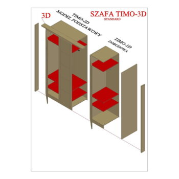 Šatníková skriňa z dubového dreva v prírodnej farbe 154x220 cm Timo – Olivia Living – Obrázok 5