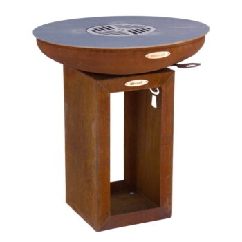 Hnedý vonkajší gril na drevo Remundi Carus S, ø 62 cm - Image 9
