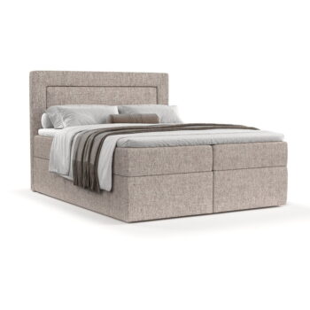 Svetlohnedá boxspring posteľ s úložným priestorom 200x200 cm Imagine – Maison de Rêve - Image 11