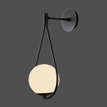 Čierne nástenné svietidlo ø 15 cm Arch – Squid Lighting - Image 2