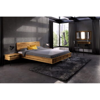 Dvojlôžková posteľ z dubového dreva 160x200 cm Kula 1 - The Beds - Image 5