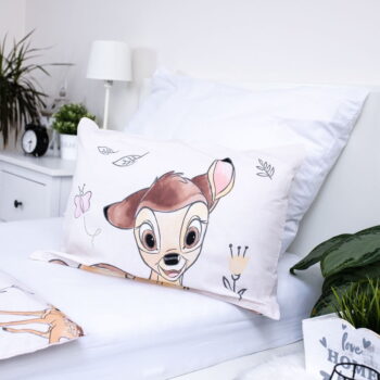 Bavlnené detské obliečky do postieľky 100x135 cm  Bambi "Beige" – Jerry Fabrics - Image 4