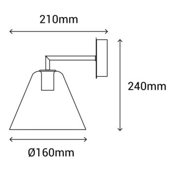 Nástenné svietidlo v bronzovej farbe SULION Gasby, ø 16 cm - Image 4