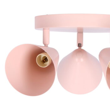 Svetloružové stropné svietidlo s kovovým tienidlom 34x34 cm Amor – Candellux Lighting - Image 5
