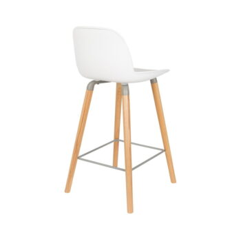 Sada 2 bielych barových stoličiek Zuiver Albert Kuip, výška sedu 65 cm – Obrázok 2