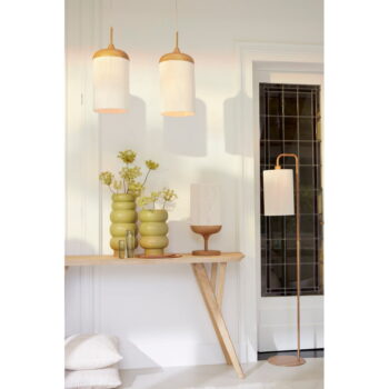 Stolová lampa v prírodnej farbe s textilným tienidlom (výška 50 cm) Dania – Light & Living - Image 2