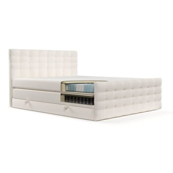 Krémová boxspring posteľ s úložným priestorom 180x200 cm Blend – Maison de Rêve - Image 10