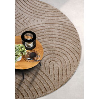 Svetlohnedý okrúhly koberec ø 160 cm Panglao New York Taupe – Elle Decoration - Image 2