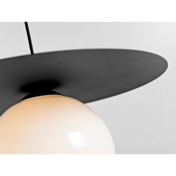 Čierne závesné svietidlo so skleneným tienidlom ø 50 cm Skiva Ball – CustomForm - Image 5