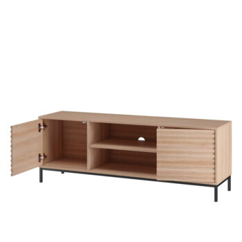 TV stolík v dekore duba v prírodnej farbe 140x50 cm Celine - Støraa - Image 2