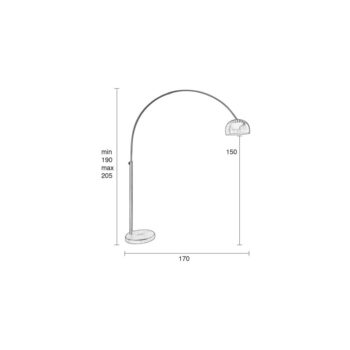 Stojacia lampa v mosadznej farbe Zuiver Bow – Obrázok 3