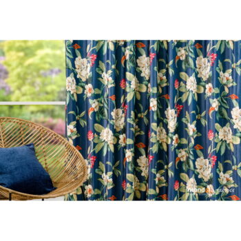Zeleno-modrý zamatový záves 140x260 cm Kerida – Mendola Fabrics - Image 5