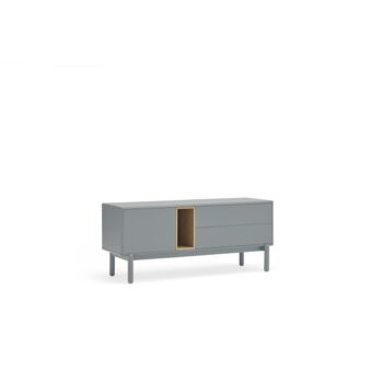 Modrý/sivý TV stolík 140x56 cm Corvo – Teulat - Image 2