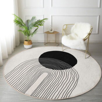 Krémovobiely prateľný okrúhly koberec ø 120 cm Comfort – Mila Home - Image 3