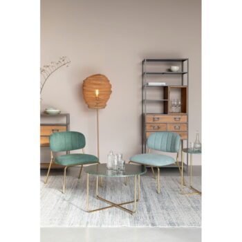 Stojacia lampa v zlatej farbe White Label Lena – Obrázok 6