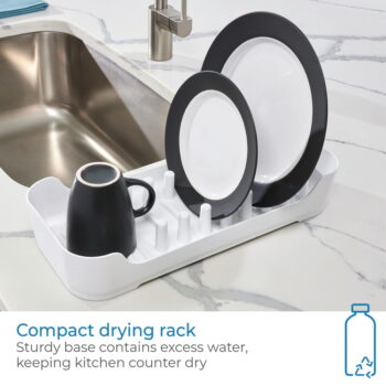 Biely odkvapkávač z recyklovaného plastu Eco System – iDesign - Image 4