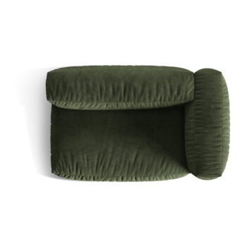 Zelený modul pohovky z textílie bouclé (pravý roh) Martina – Micadoni Home – Obrázok 4