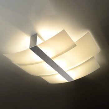 Biele stropné svietidlo so skleneným tienidlom 53x61 cm Marett – Nice Lamps - Image 2