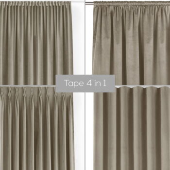 Béžový zamatový dimout záves 140x270 cm Velto – Filumi - Image 5