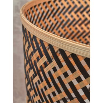 Stolová lampa s bambusovým tienidlom v čierno-prírodnej farbe (výška 38 cm) Java – Good&Mojo – Obrázok 4
