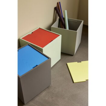 Žlto-sivá truhlica z jaseňového dreva 40x45 cm Vault – Hübsch - Image 5