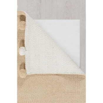 Krémový bavlnený detský koberec 100x150 cm Pom Edge Reversible – Flair Rugs - Image 4