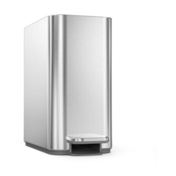 Nášľapný oceľový odpadkový kôš v matne striebornej farbe 5 l – simplehuman - Image 4