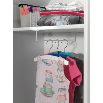 Biela detská šatníková skriňa z borovicového dreva 37x172 cm Casami Bruges – Vipack - Image 3