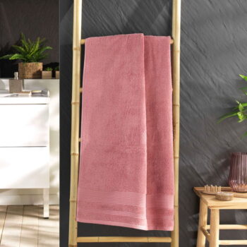 Ružová froté bavlnená osuška 70x130 cm Tendresse – douceur d'intérieur - Image 2