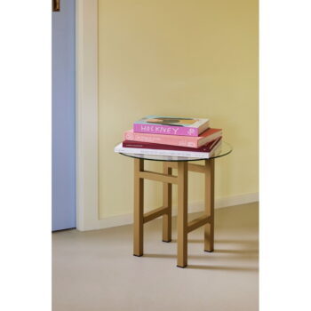 Okrúhly odkladací stolík so sklenenou doskou ø 40 cm Elevate – Hübsch - Image 5