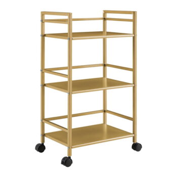 Kovový servírovací stolík na kolieskach v zlatej farbe 29x43 cm Helix - Novogratz – Obrázok 3