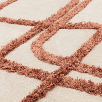 Ručne tkaný vlnený koberec v tehlovej a krémovej farbe 200x300 cm Matrix - Asiatic Carpets - Image 3