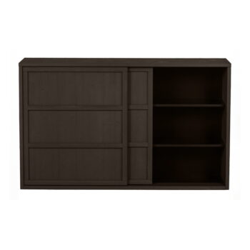 Tmavohnedá nízka komoda z borovicového dreva s posuvnými dverami 140x85 cm Nomin – BePureHome - Image 2