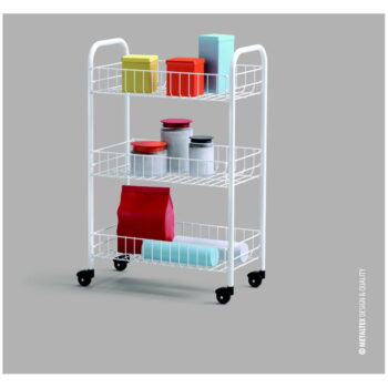 Pojazdný stojan s policami Metaltex Siena – Obrázok 3